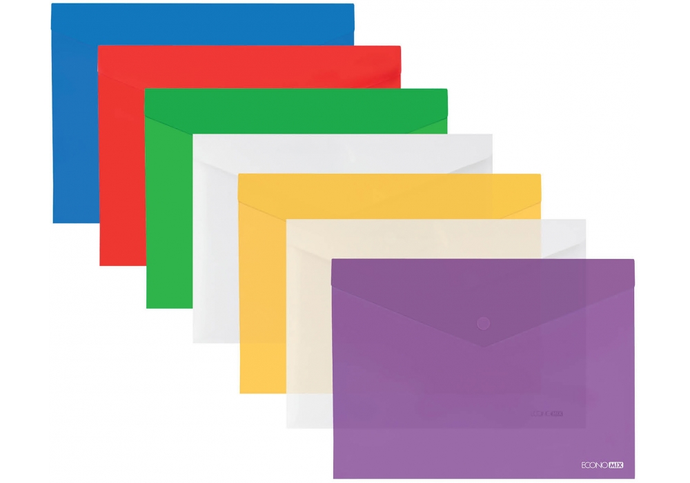 Папка на кнопці ECONOMIX А5, асорті (E31316)